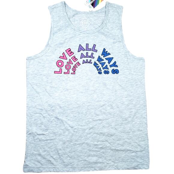Well Worn Other - WELL WORN GRAY PRIDE LOVE ALL WAYS THICK STRAP TANK TOP SIZE MEDIUM NWT SOFT